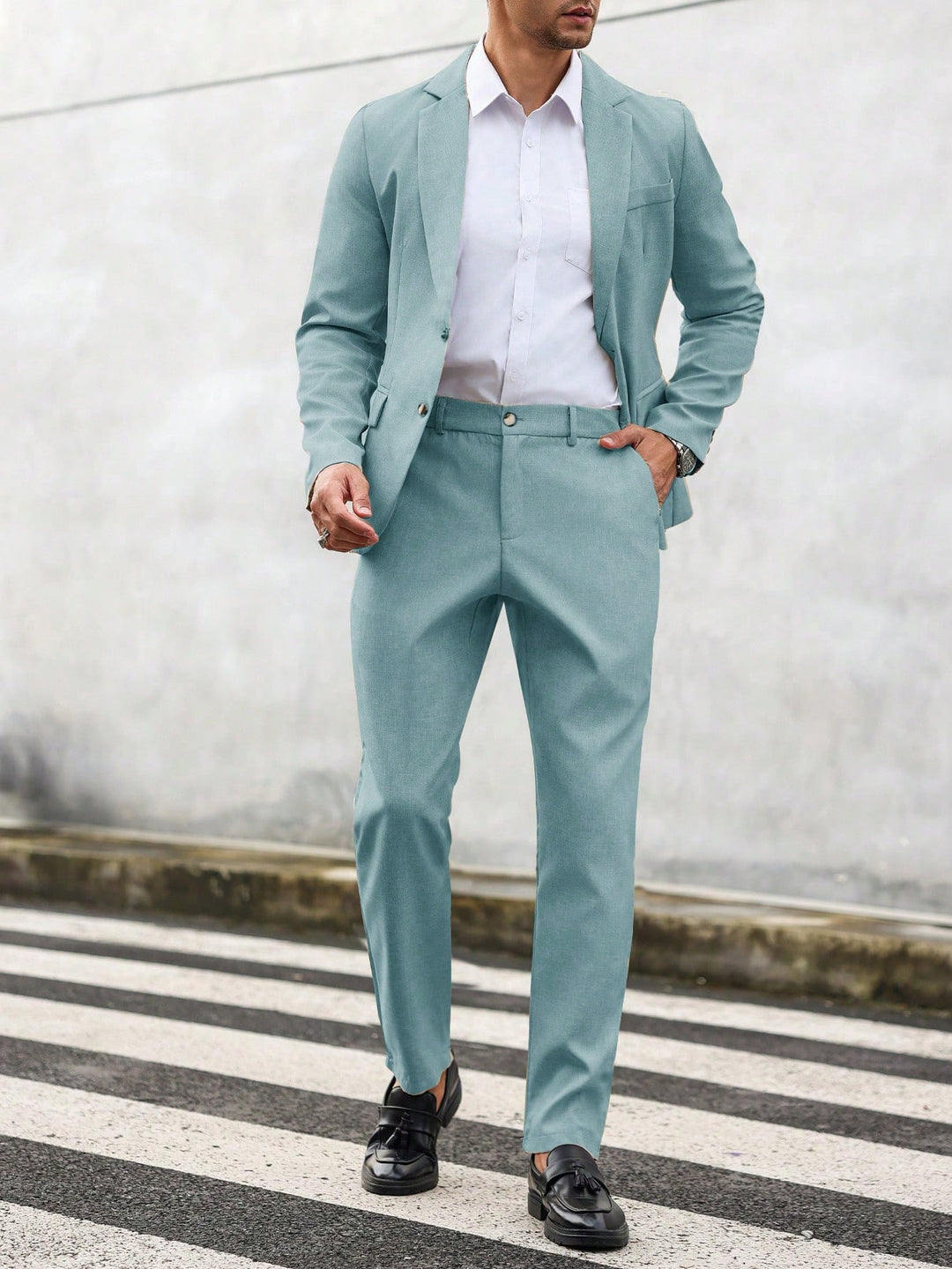 Costum SHEIN, turcoaz