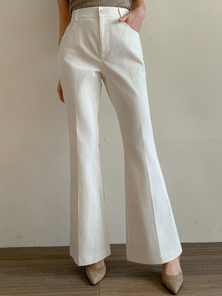 Pantaloni SHEIN, alb