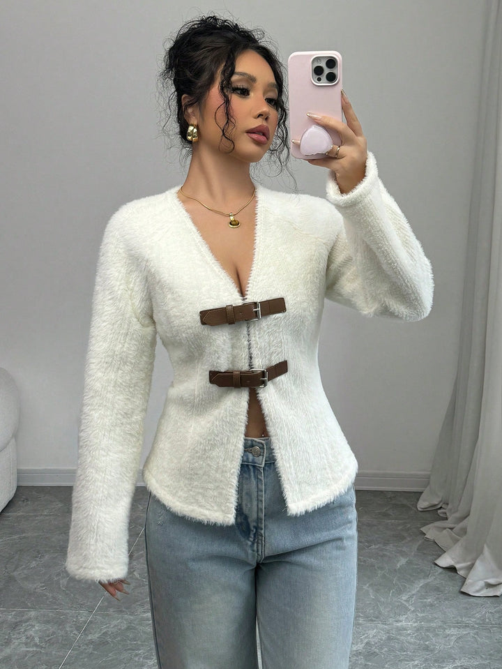 Cardigan SHEIN, alb