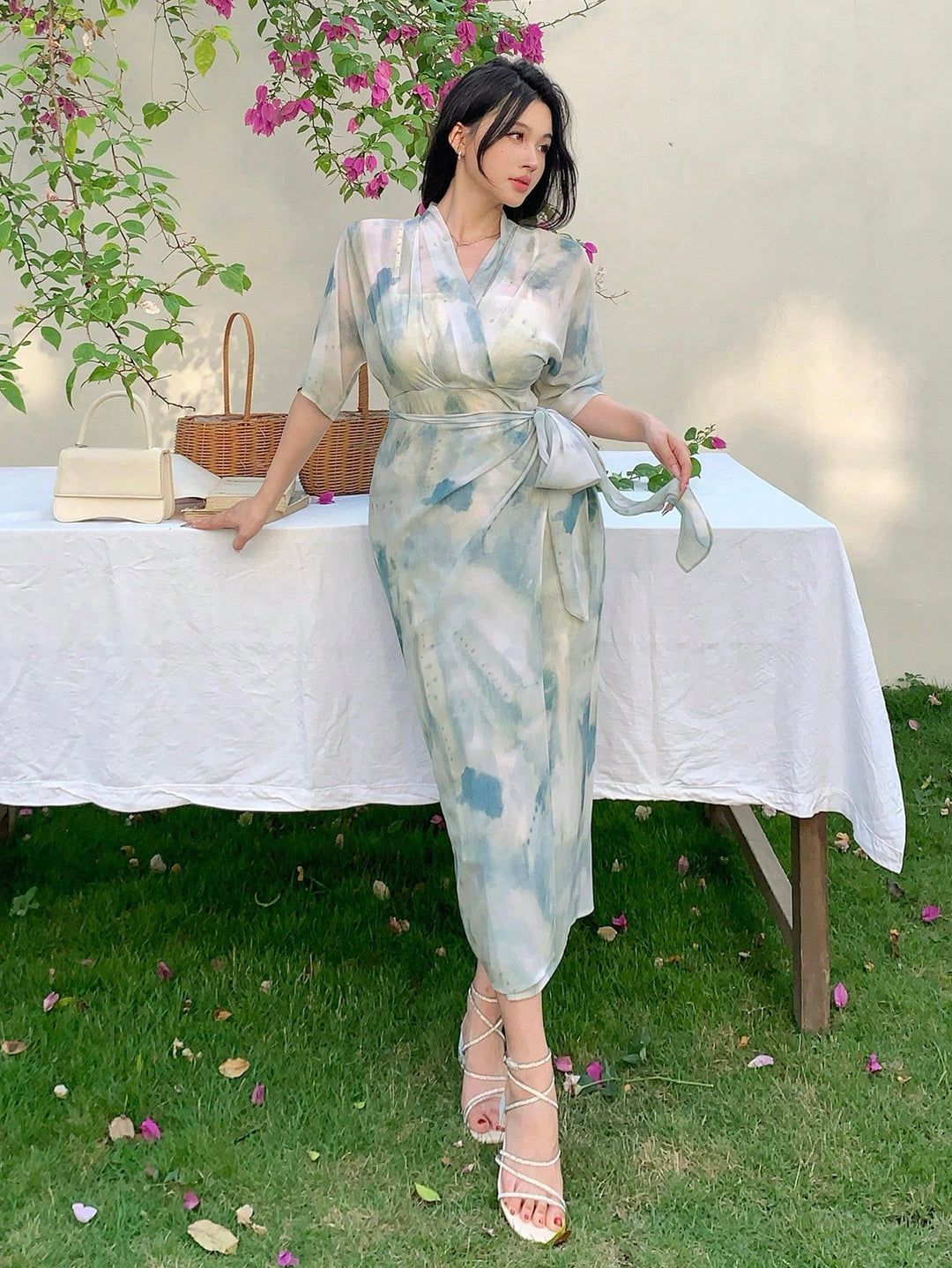 Rochie maxi SHEIN, mix culori