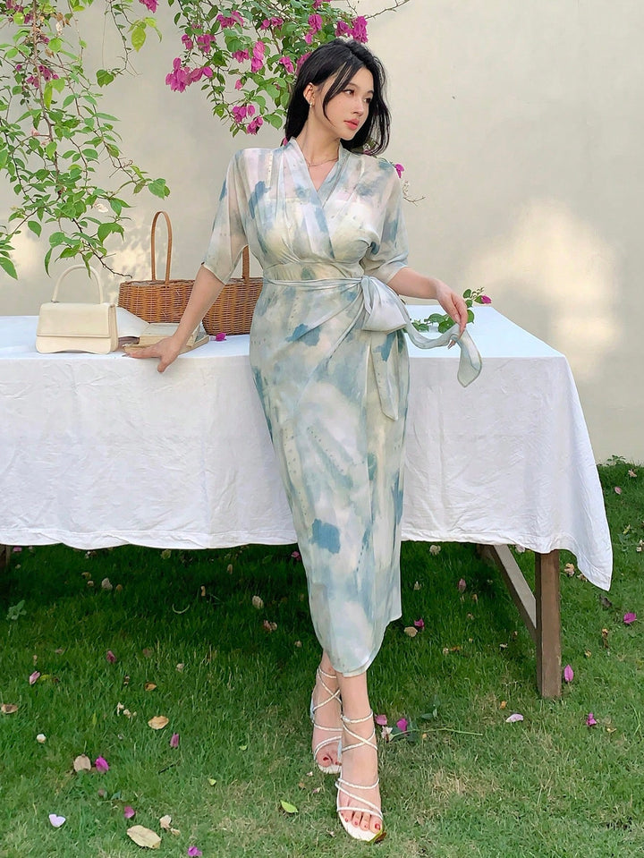 Rochie maxi SHEIN, mix culori