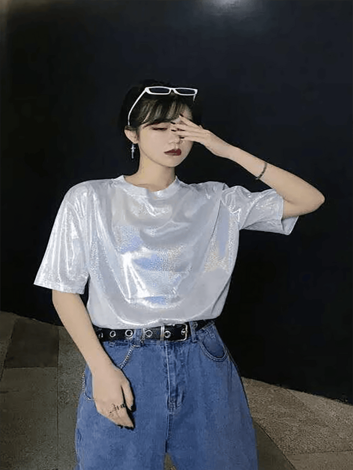 Tricou SHEIN, argintiu