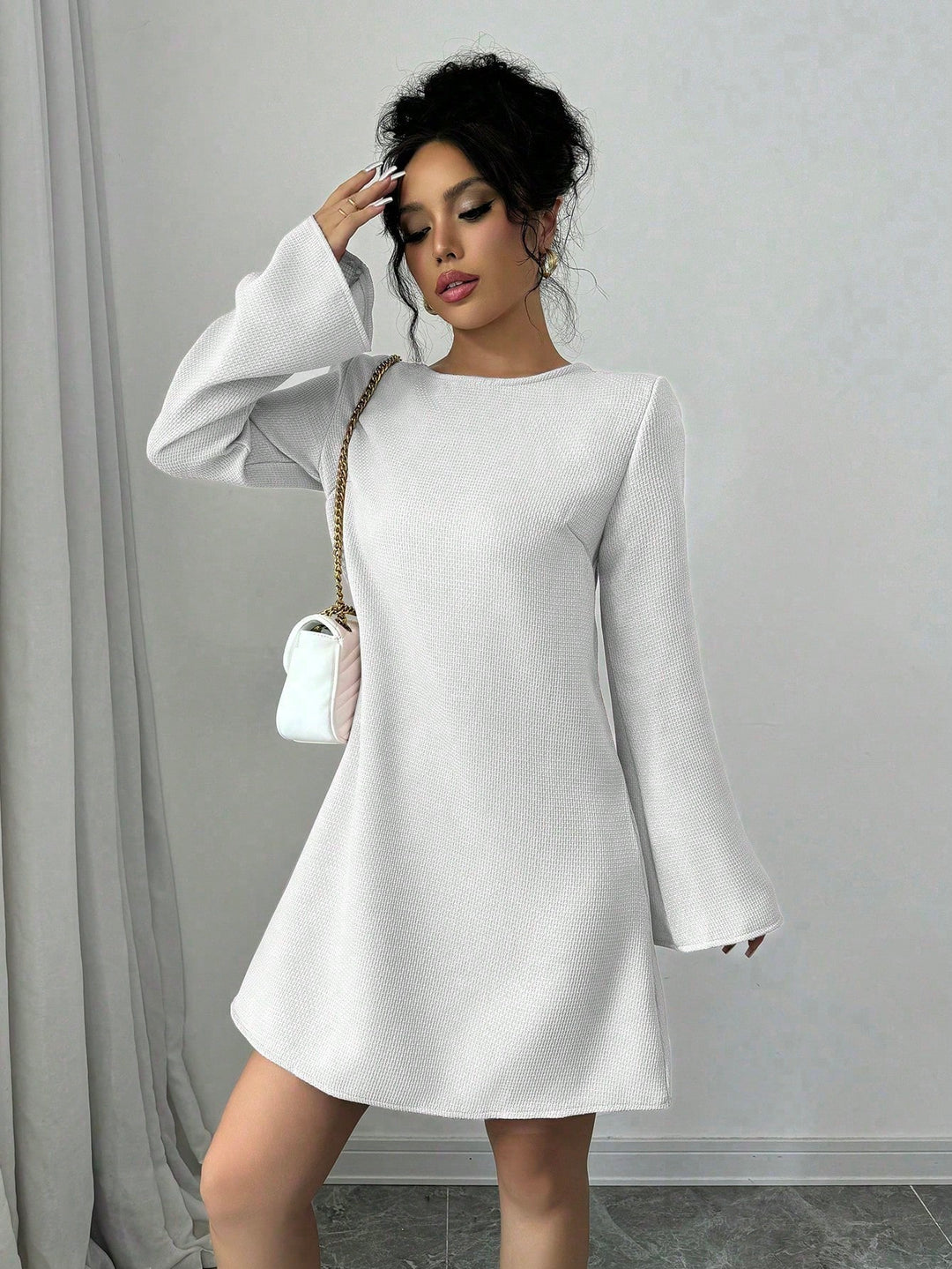 Rochie mini SHEIN, alb
