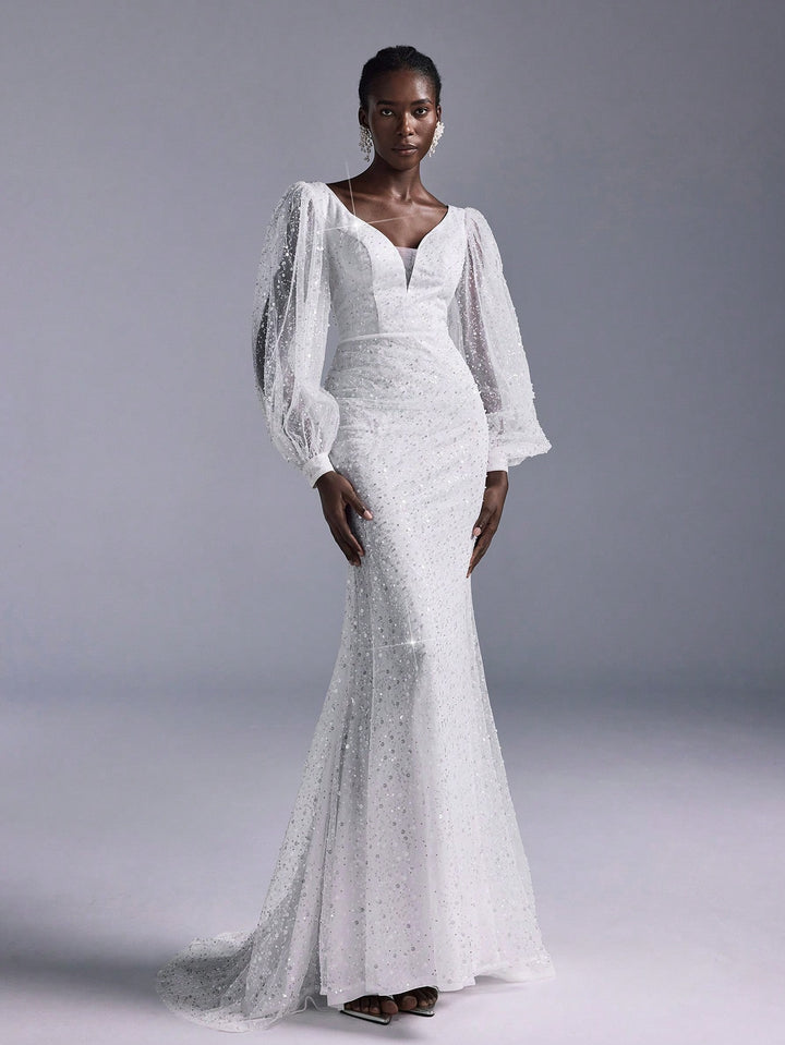 Rochie de mireasă SHEIN, alb