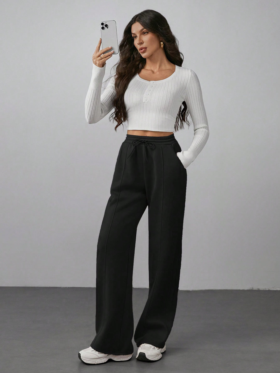 Pantaloni SHEIN, negru
