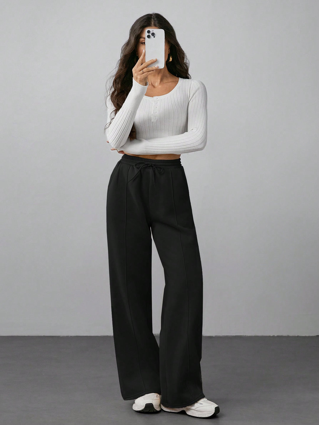 Pantaloni SHEIN, negru