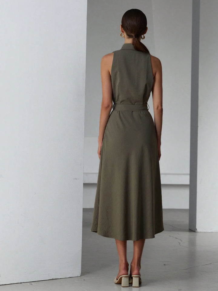 Rochie midi SHEIN, kaki