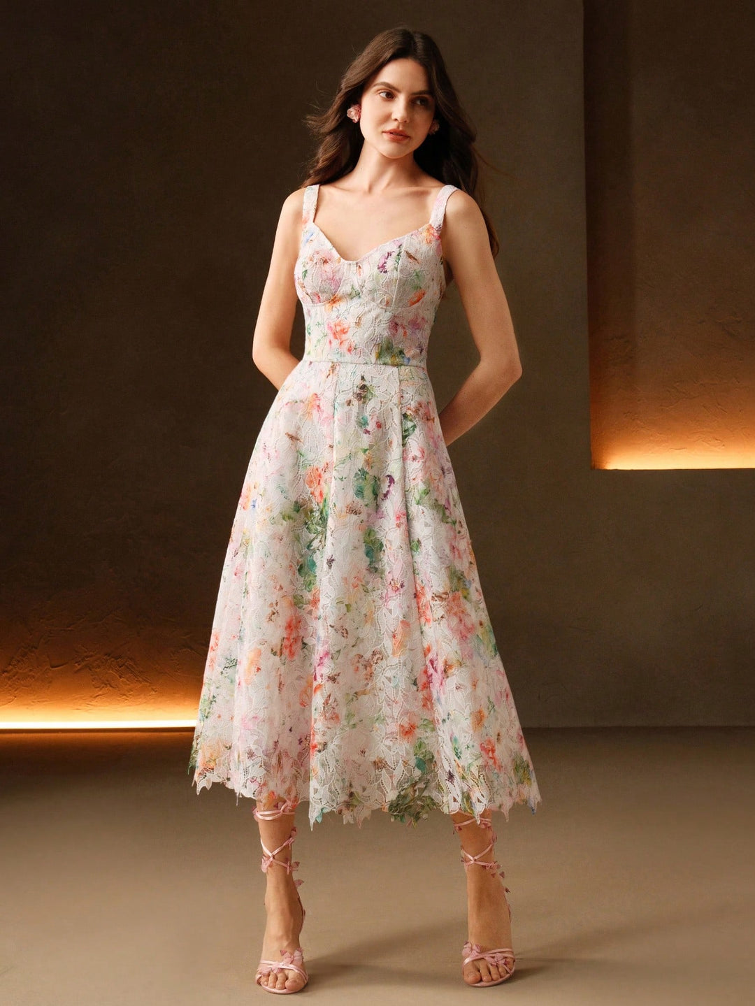Rochie midi SHEIN, mix culori