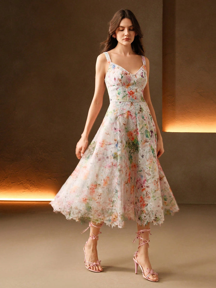 Rochie midi SHEIN, mix culori