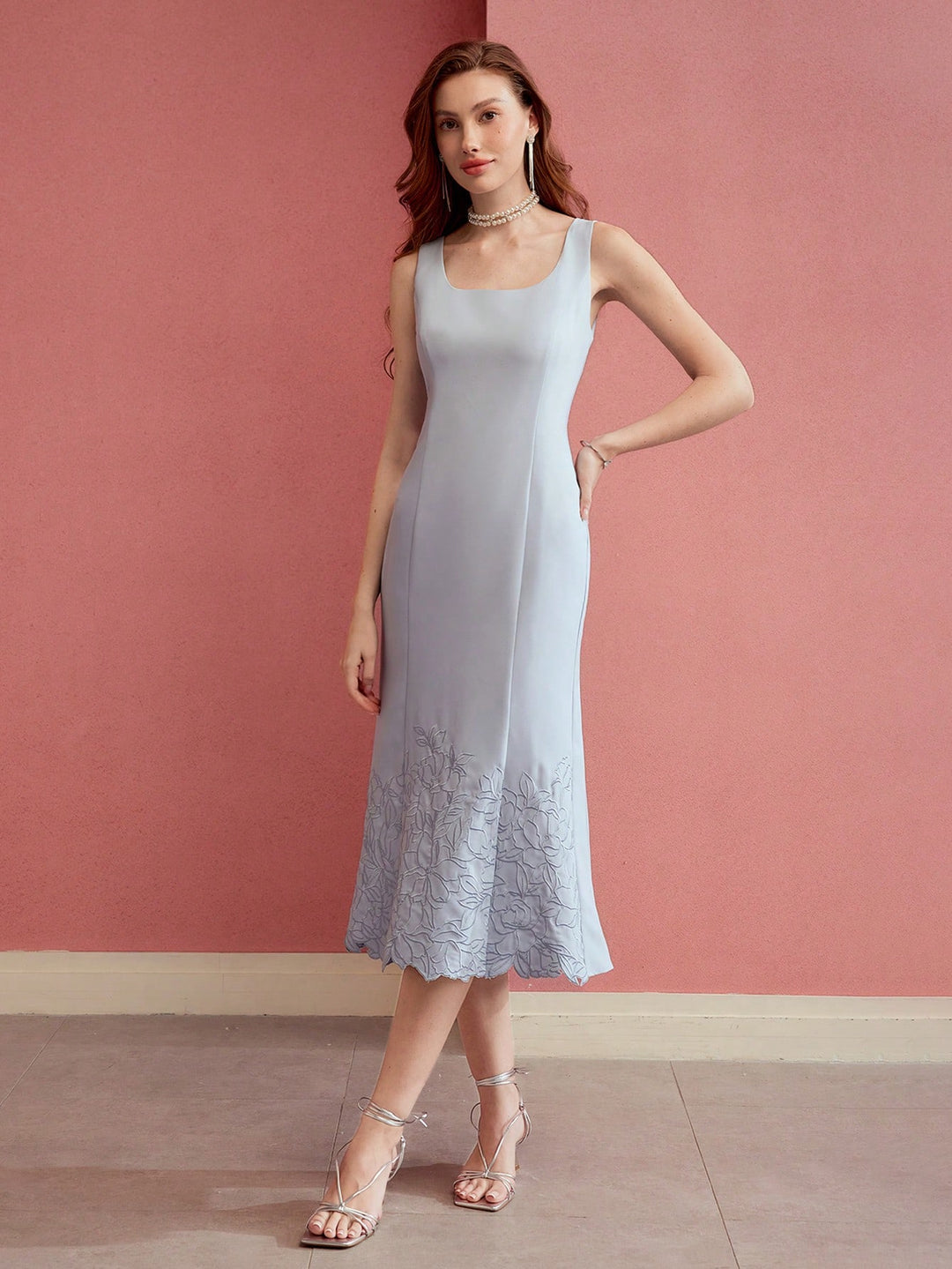 Rochie midi SHEIN, albastru
