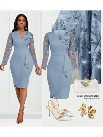 Rochie de ocazie SHEIN, albastru