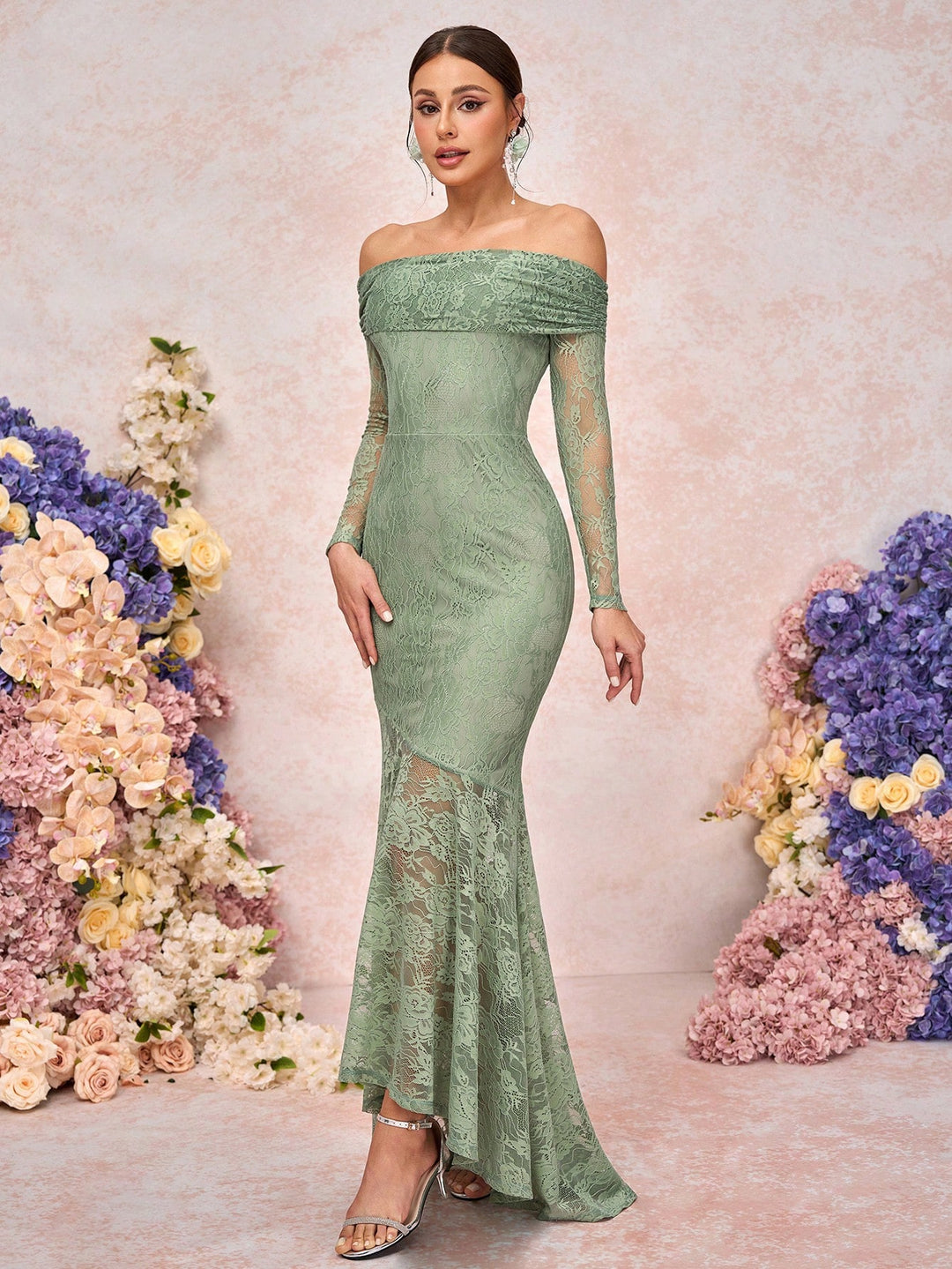 Rochie maxi SHEIN, verde