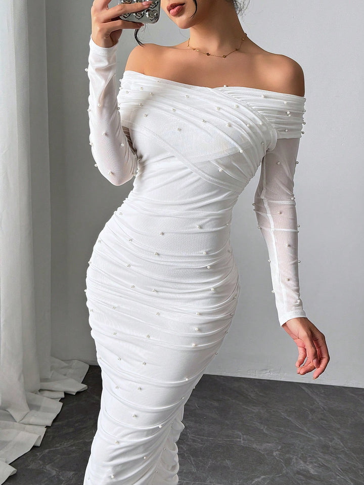 Shein maxi ruha, fehér