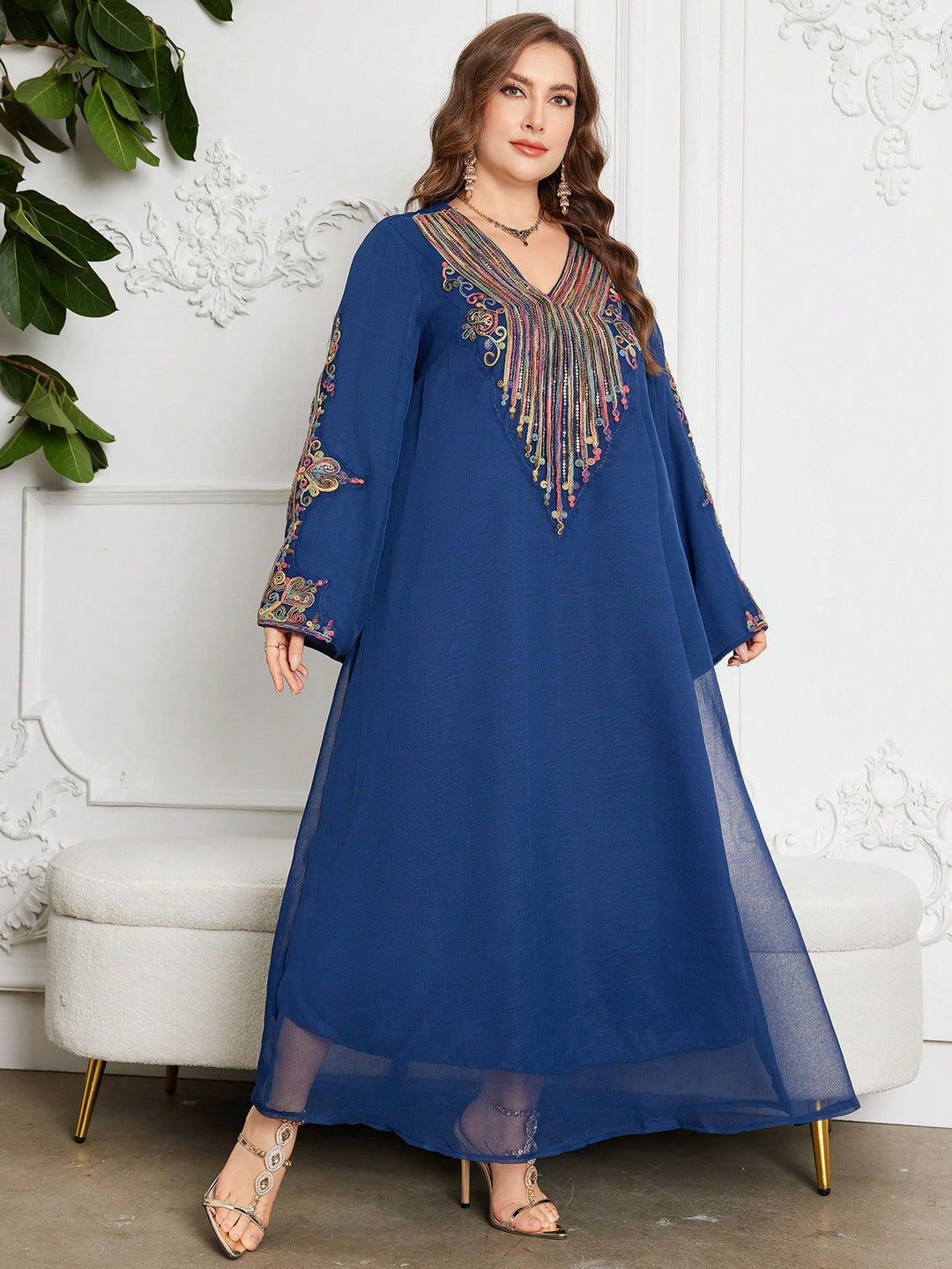 Rochie maxi SHEIN, albastru