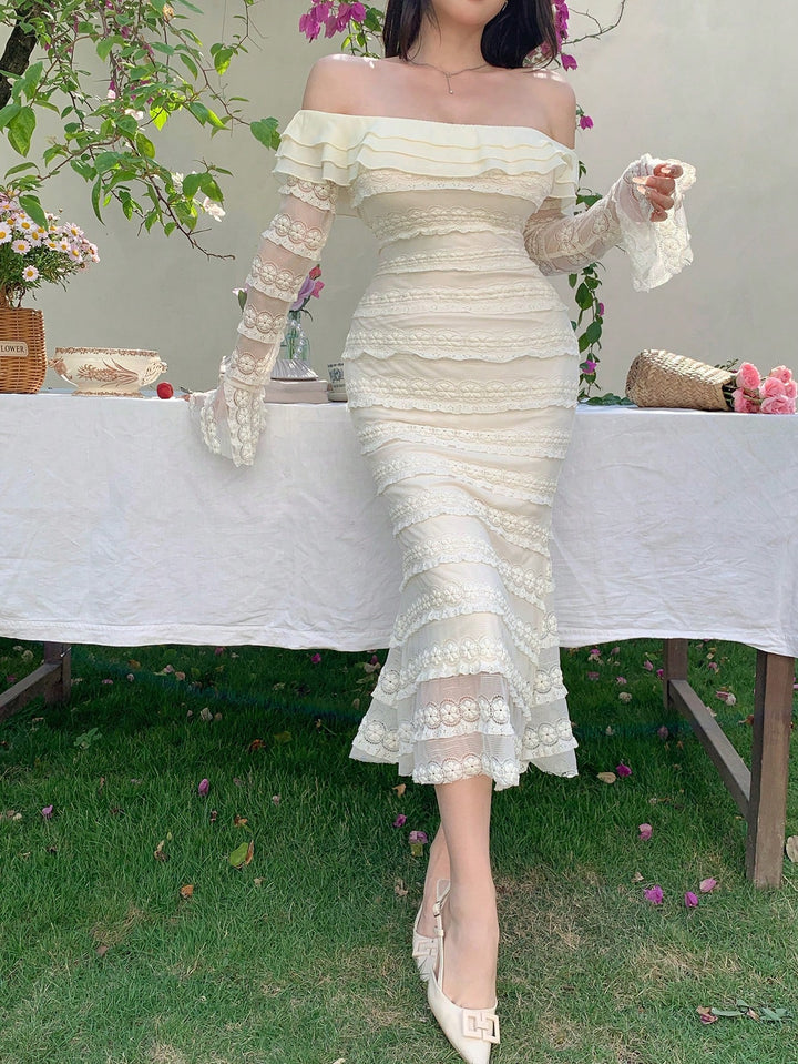 Rochie maxi SHEIN, alb