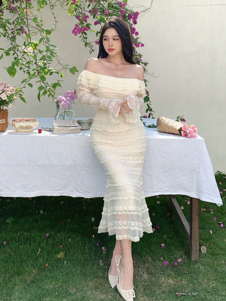 Rochie maxi SHEIN, alb