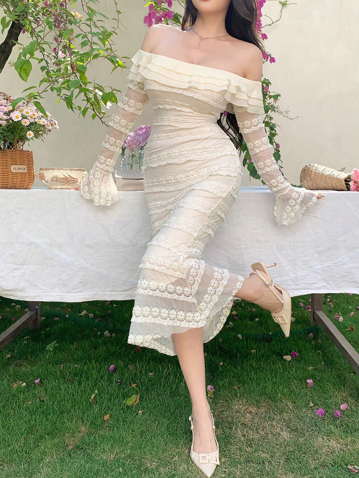 Rochie maxi SHEIN, alb