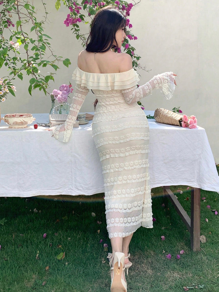 Rochie maxi SHEIN, alb