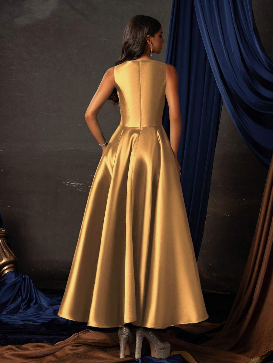 Rochie de ocazie SHEIN, auriu