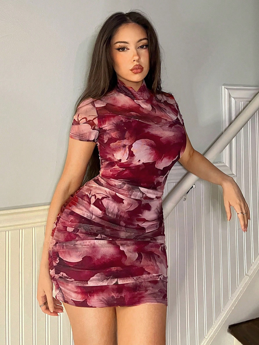 Rochie mini SHEIN, vișiniu