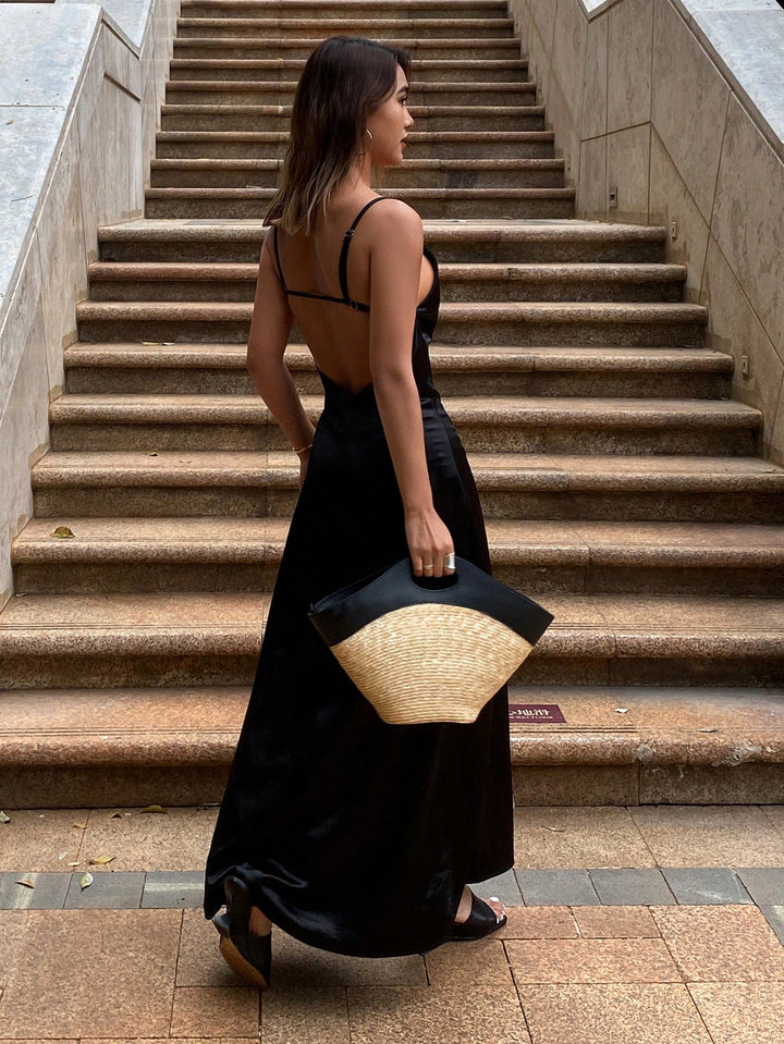 SHEIN maxi ruha, fekete