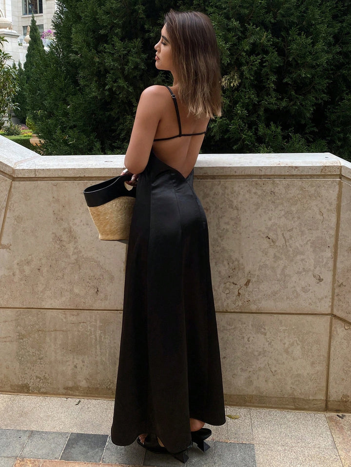 SHEIN maxi ruha, fekete