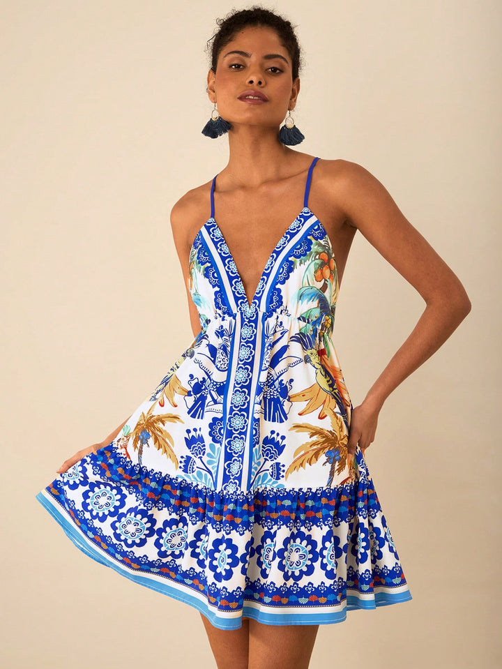 Rochie scurtă SHEIN, albastru