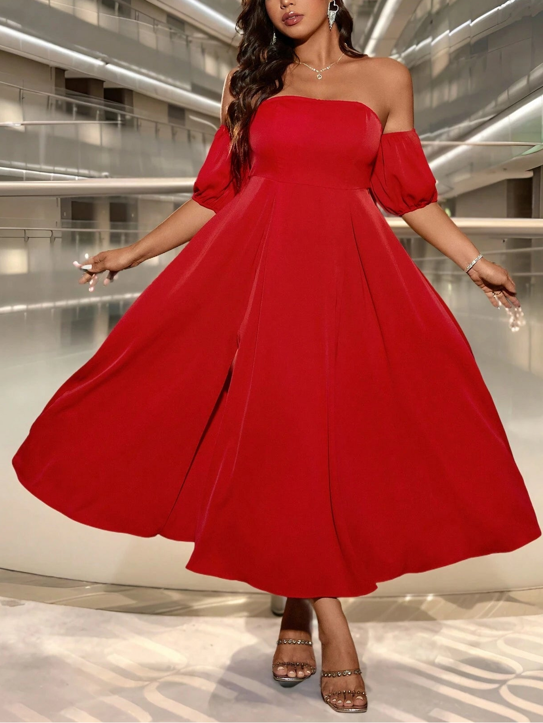 Rochie maxi SHEIN, roșu