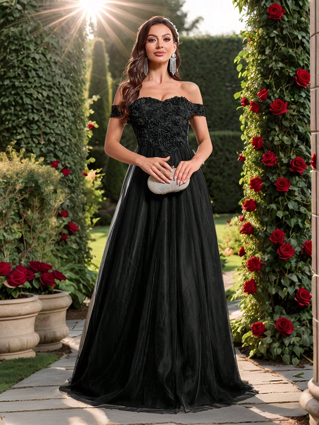 Rochie de ocazie SHEIN, negru