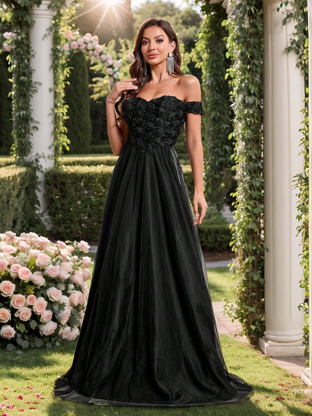 Rochie de ocazie SHEIN, negru