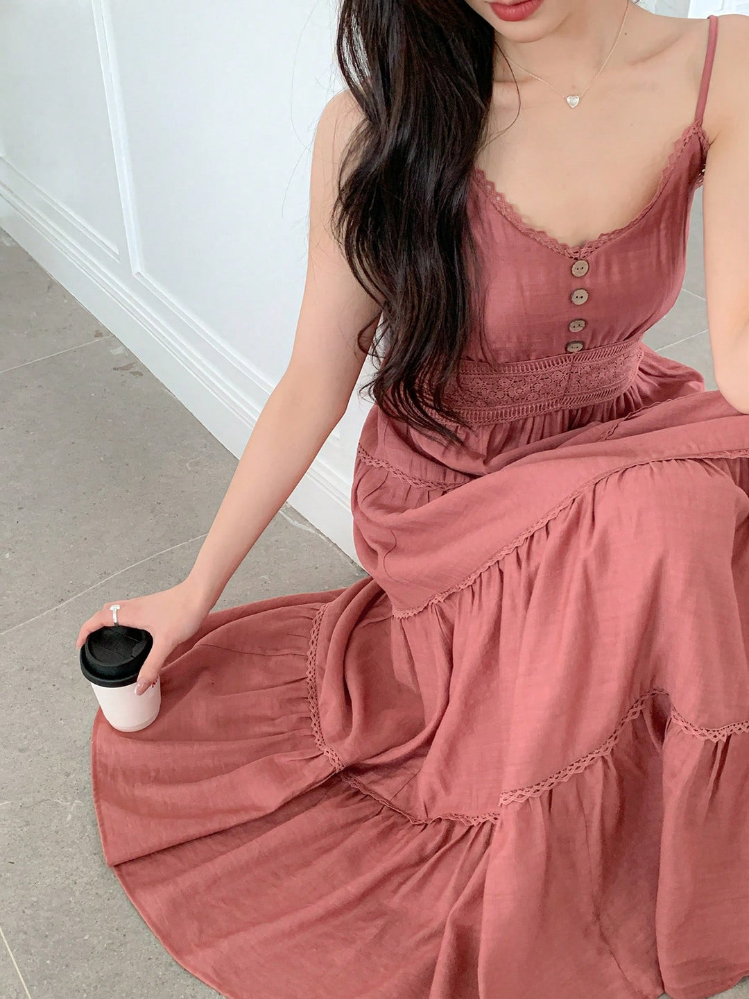 Rochie maxi SHEIN, roz
