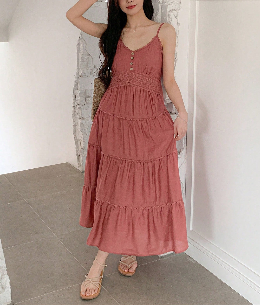 Rochie maxi SHEIN, roz