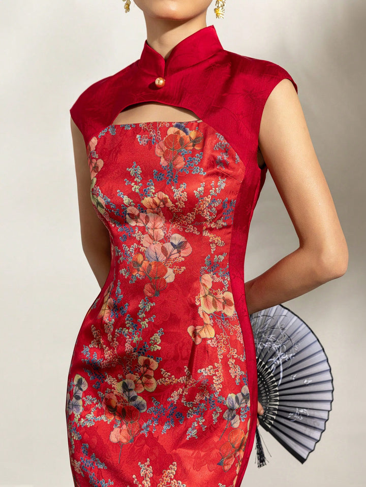 SHEIN maxi ruha, piros