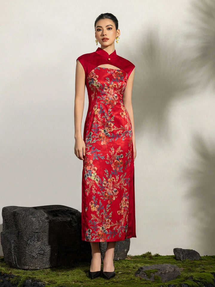 SHEIN maxi ruha, piros