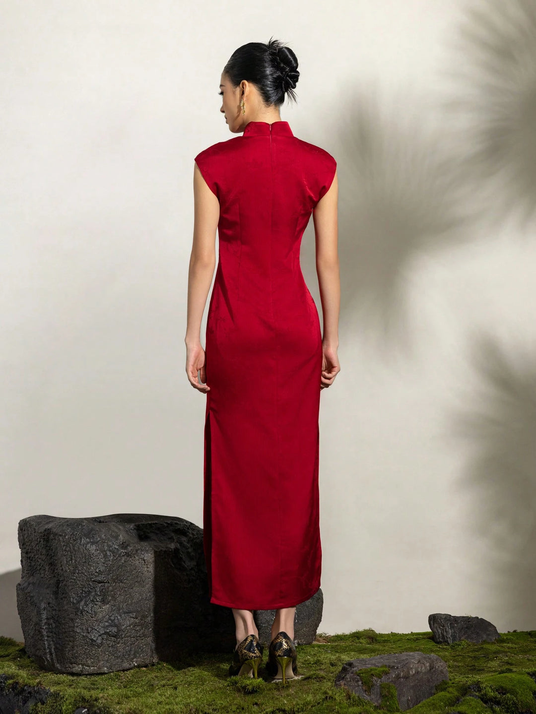 SHEIN maxi ruha, piros