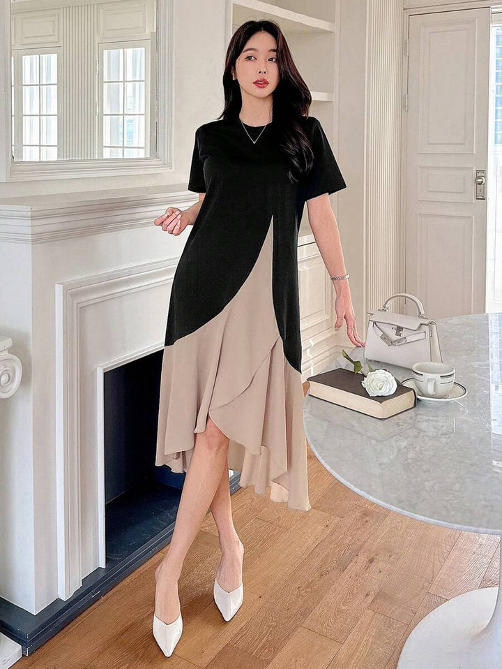 Rochie midi SHEIN, mix culori