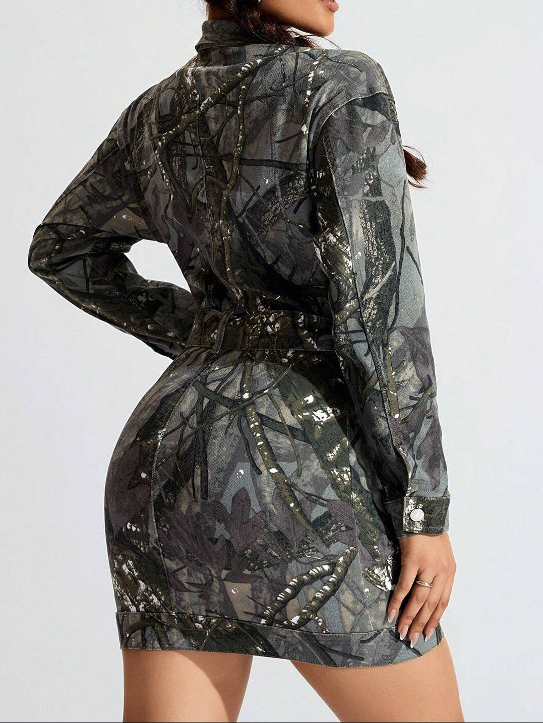 Denim dress, mixed colors