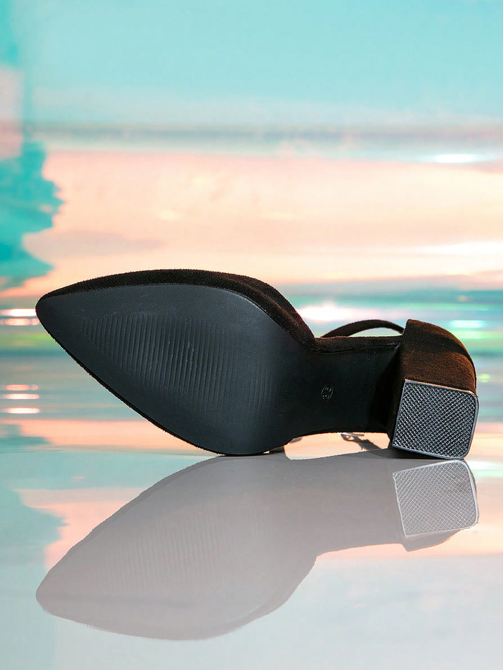 Pantofi cu toc SHEIN, negru