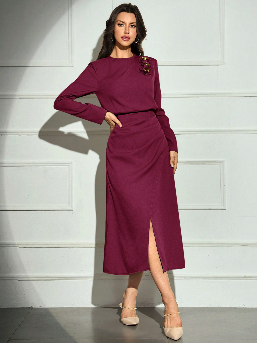 Rochie midi SHEIN, mov