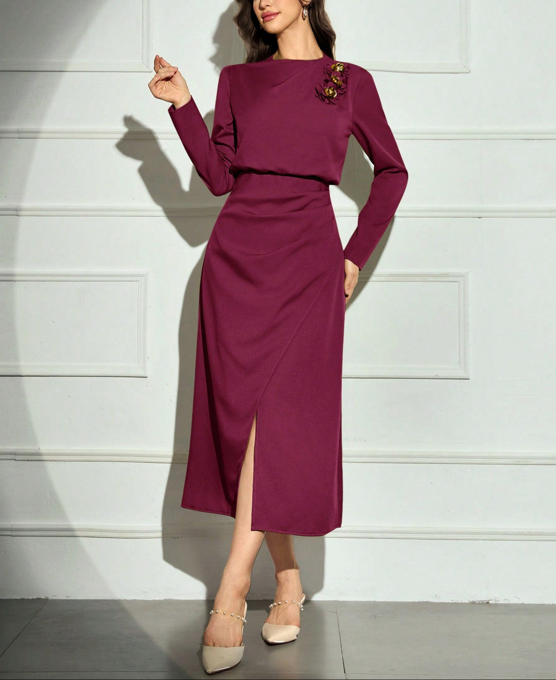 Rochie midi SHEIN, mov