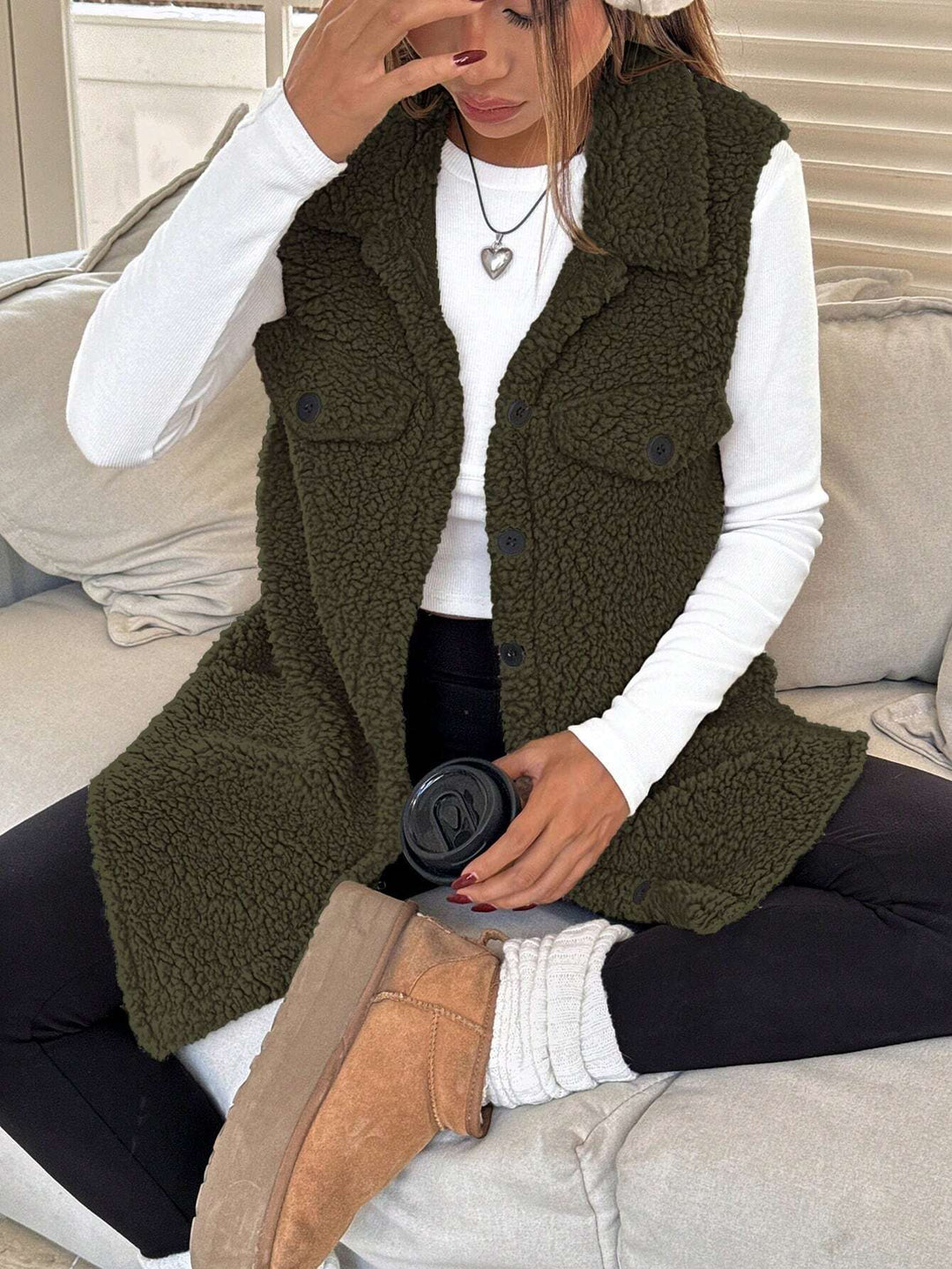 Vestă SHEIN, verde