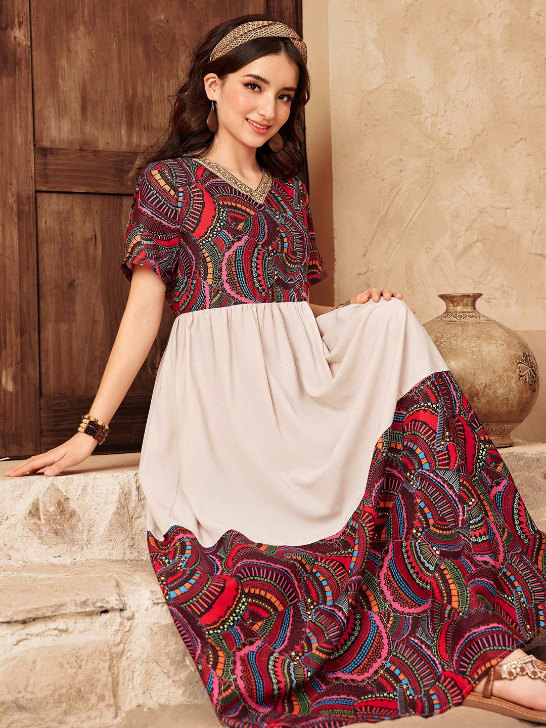 Rochie lungă SHEIN, mix culori