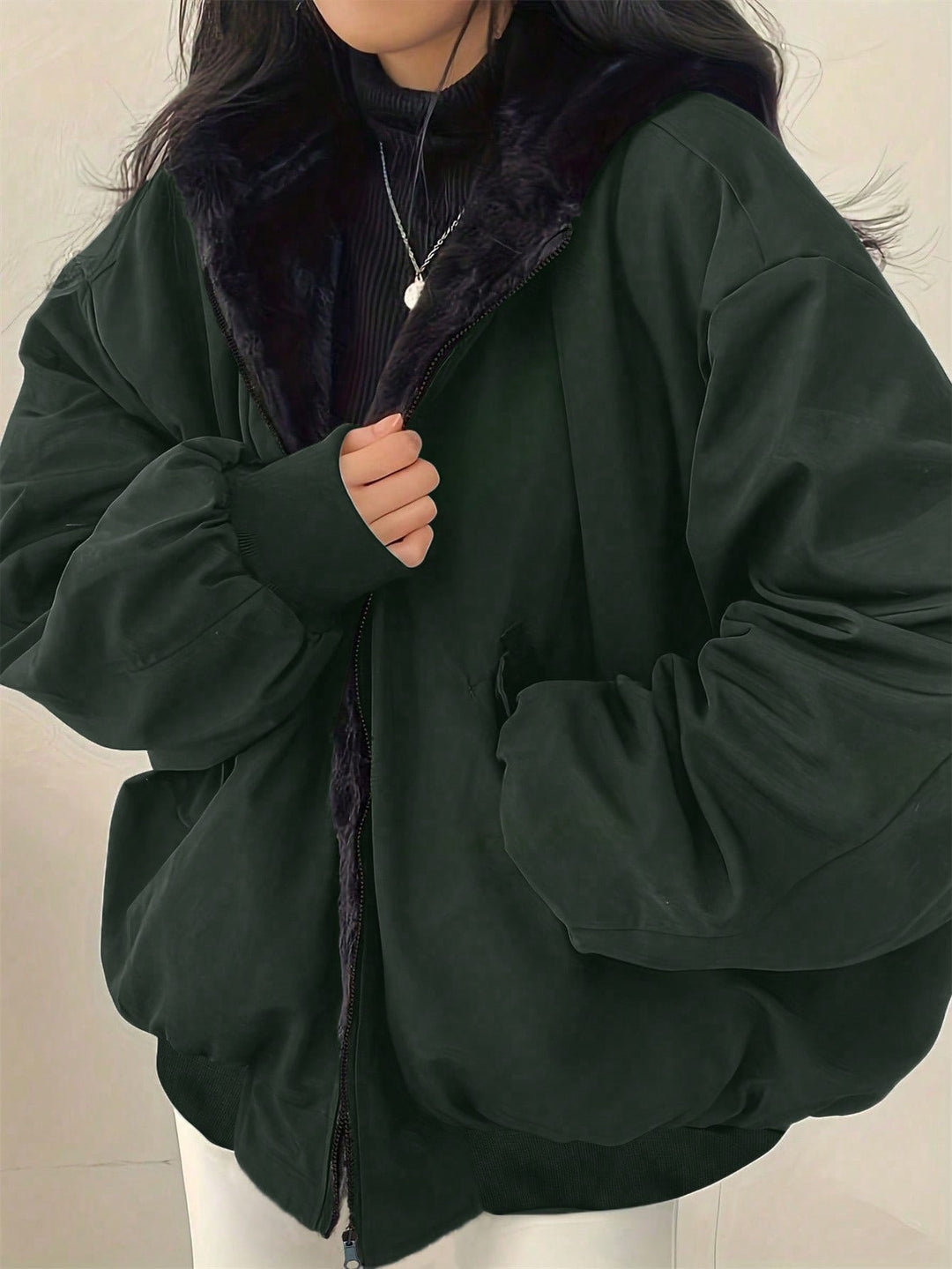 Palton SHEIN, verde