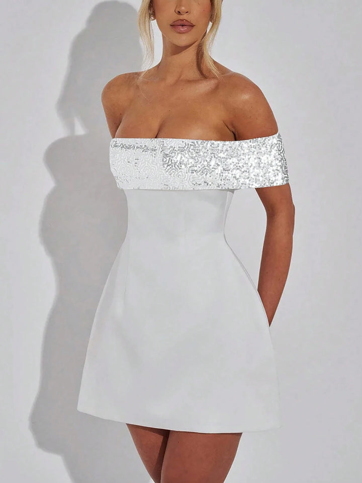 Rochie mini SHEIN, alb