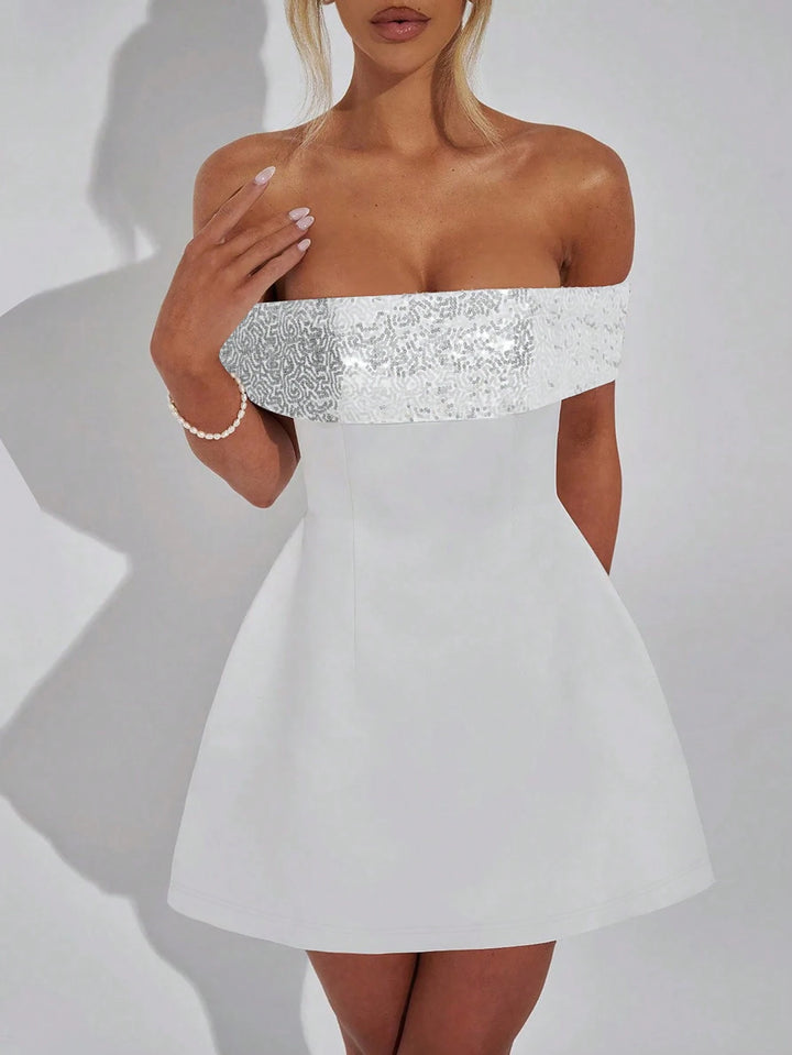 Rochie mini SHEIN, alb