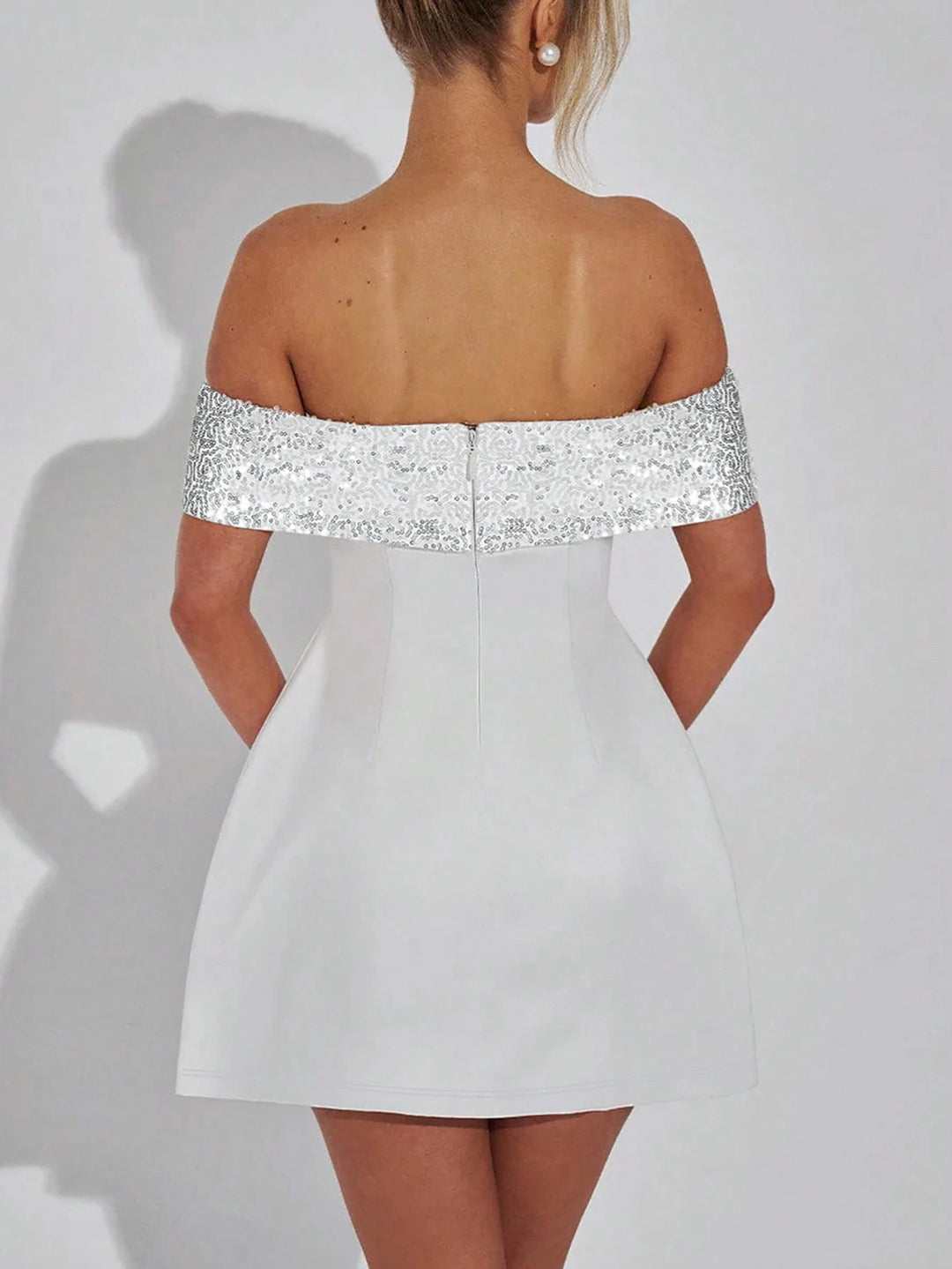 Rochie mini SHEIN, alb