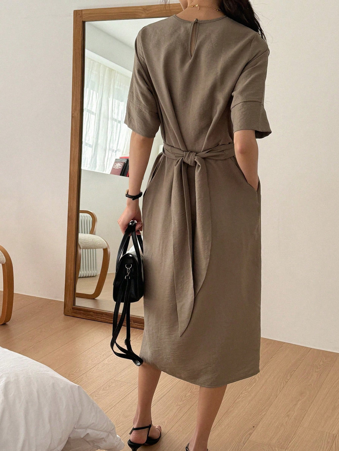 Rochie maxi SHEIN, maro