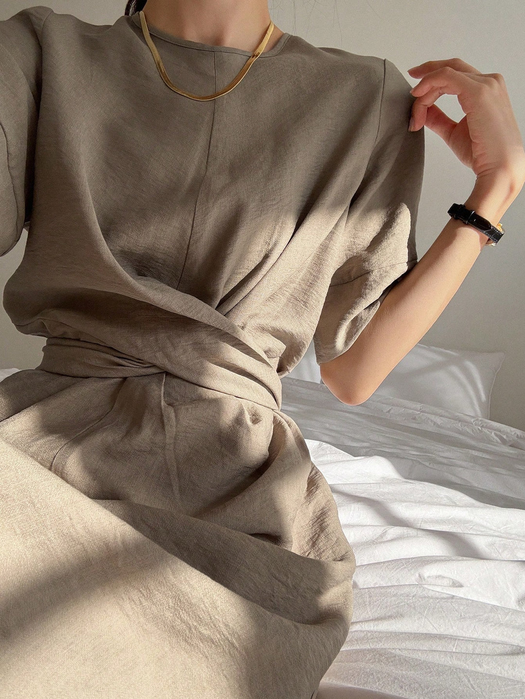 Rochie maxi SHEIN, maro