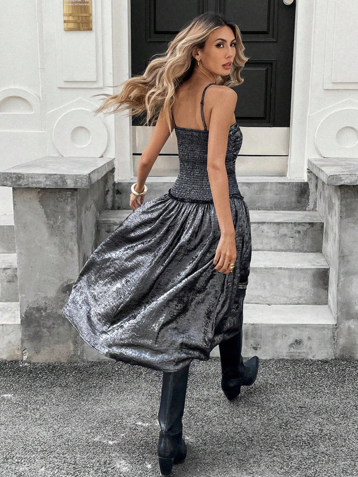 Rochie midi SHEIN, argintiu