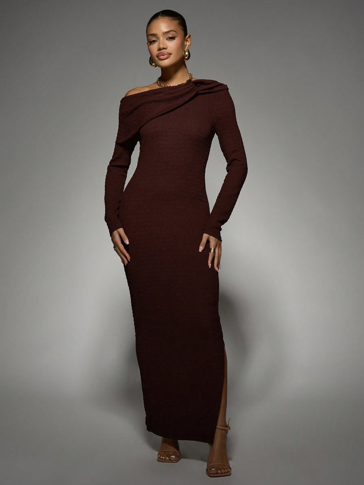 Rochie maxi SHEIN, maro